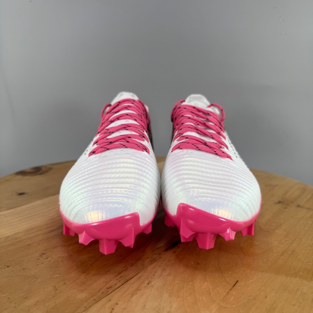 Mens 7.5 / Womens 9 - Under Armour Blur Pro LE Lacrosse Cleats Pink White NEW‎ - Picture 2 of 9